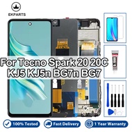 6.6 LCD For Infinix Tecno Spark 20 20C KJ5 BG7 BG7n Display Touch Screen Digitizer Assembly Replacem