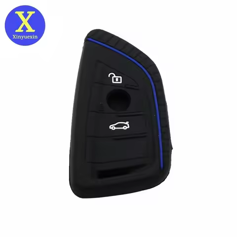 Xinyuexin Fit BMW X1 X2 X3 X4 X5 3 Buttons Remote Smart Key Fob Silicone Skin Case Cover Holder Bag 