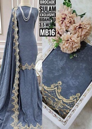 Kain pasang sutera dobby jacquard brocade sulam