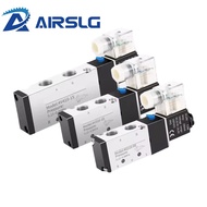 4V210 Injap Solenoid Elektrik Pneumatik 5 Arah 2 Kedudukan Kawalan Injap solenoid udara 4V110-06 4V2