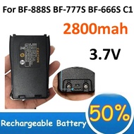 3.7V Lithium Battery 2800mAh Large Capacitysupport Type-C for Baofeng BF-888S BF-777S BF-666S C1 Wal