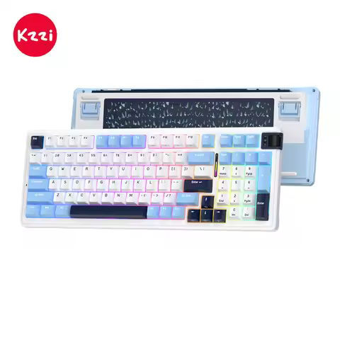 KZZI K98 Wireless Gaming Mechanical Keyboard Tri-Mode 98 Keys RGB backlight Hot-swappable Russian Ke