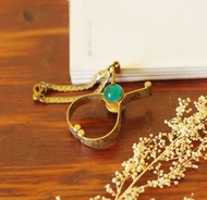 老雜貨 金色藍色手套夾 絲巾夾  1950年 W618