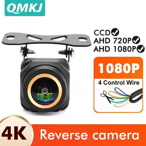 QMKJ NEW 280W AHD 4K 1920*1080P Night Vision Backup Rear View Camera 180 Degree Wide Angle Waterproo