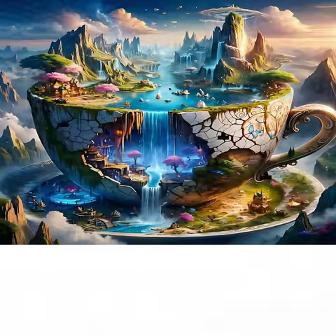 500-2000 Pcs Jigsaw Puzzle – Dogs Picnic in Europe, Magical Night Town, Colorful Rainy Street & Fant