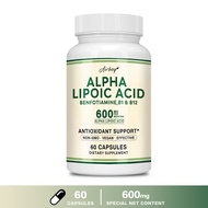 Alpha Lipoic Acid 600mg - ALA Supplement Antioxidant for Nerve Energy & Metabolism Support - Vitamin