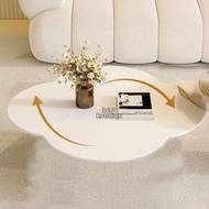 Modern Creamy Luxe Living Room Coffee Table