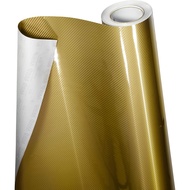 VViViD 5D High Gloss Gold Epoxy Carbon Fiber Automotive Vinyl Wrap Film Roll (1 Foot by 5 Foot)