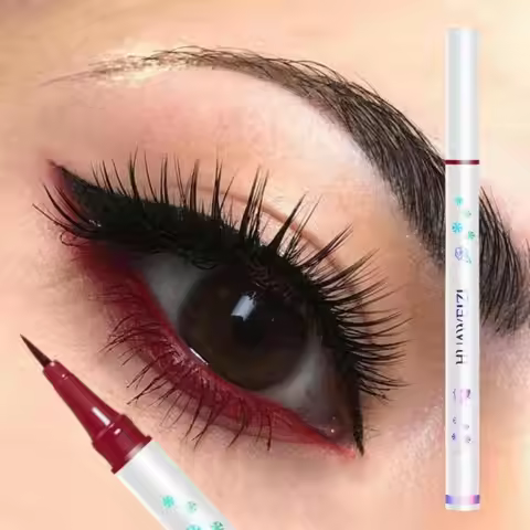 Red Matte Eyeliner Pencil Long Lasting Eye Makeup Liquid Eyeliner Waterproof Eyeliner Pen Eye Cosmet