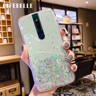 สำหรับOPPO F11 Pro Caseผู้หญิงหรูหราแฟชั่นแวววาวStarฟอยล์Sparkleเคสโทรศัพท์Clearยางแบบนิ่มTPUกันชนBlingเคสป้องกันสำหรับOPPO F11Proม