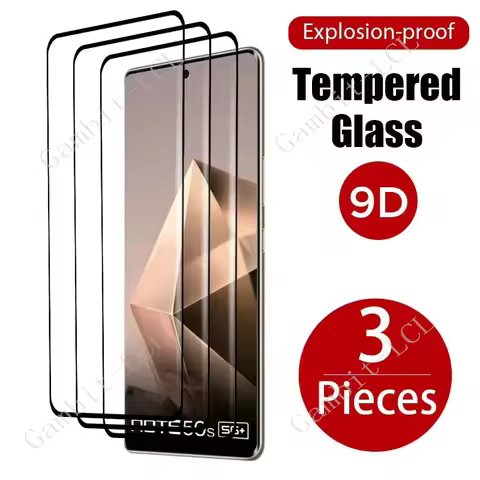 3PCS 9H 3D Curved Full Tempered Glass For Infinix Note 50s 5G+ ON InfinixNote50s Note50s X6870 6.78"