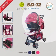 Apruva SD-12 Red Stroller with Car Seat for Baby