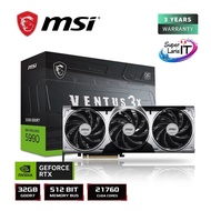 VGA MSI GEFORCE RTX 5090 VENTUS 3X OC 32GB GDDR7 512 BIT 3FAN