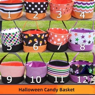 Halloween Candy Basket,Empty Halloween Decor  Basket  Tote Bag Pumpkin Basket,Trick Or Treat Box For