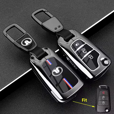 Zinc Alloy Car Key Case for Great Wall Haval Hover H1 H3 H6 H2 H5 C50 C30 C20R M4 Wingle Keychain Co