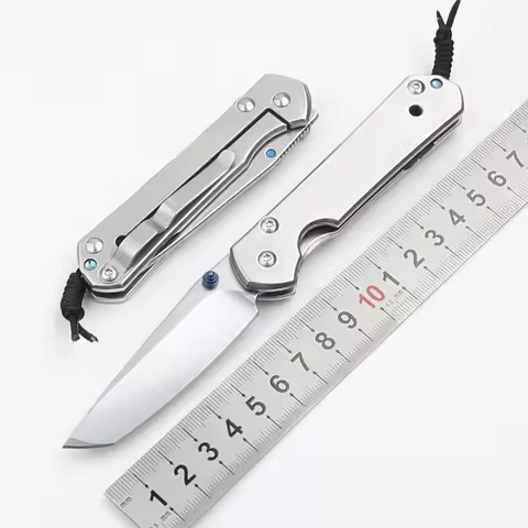 Free Wolf MINI-CR 58HRC 8CR13MOV Folding knife Steel Handle Frame Holder Camping Hunting Outdoor EDC