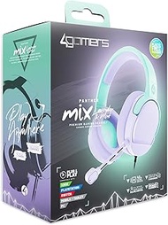 4Gamers Panther Mix Gaming Headset - Compatible with PS4, PS5, Xbox, Switch & PC - Mint & Lavendar