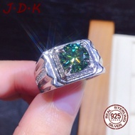 JDK Open Ring Pt950 Silver 925 Men Full Diamond