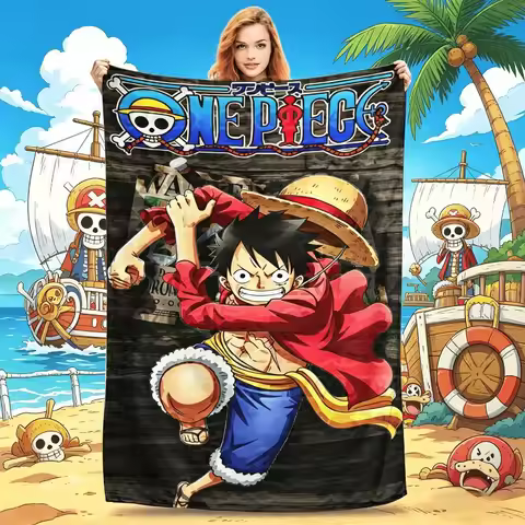 Luffy one piece Throw Blanket for Couch Fuzzy Soft Plush Blanket 50x60 Inches Multi-size Bedspread f