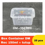 DM Rec 150ml Container Box + lid contains 25 pcs