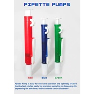 Dlab / Dragonlab  Pipette pump 2ml blue, Pipette pump 10ml green, Pipette pump 25ml red