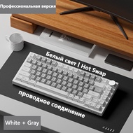 Ajazz Gaming Keyboard Wireless AK820 Hot Swap Russian Version Keyboard Layout Russian Layout