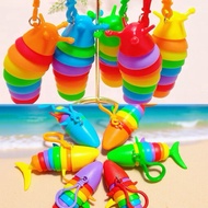 Keychain ulat slug decompression toy Fidgetslug slug wriggling caterpillar puzzle fingertip snail ch