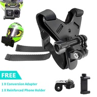 Motorcycle Full Face Helmet Chin Bracket Mount for GoPro Hero 11 10 9 8 7 6 5 4 Black DJI OSMO Action Camera