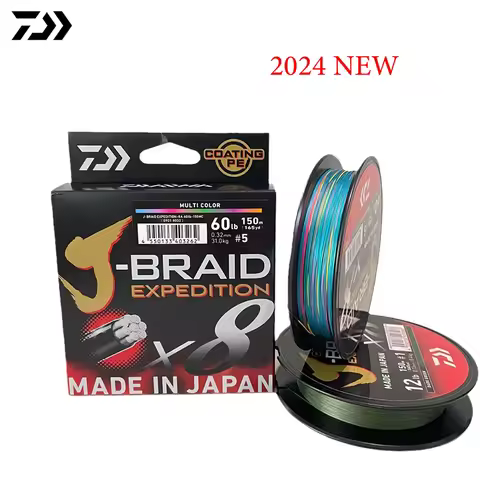 2024 DAIWA J BRAID X8 Expedition Dark Green/Multi Color/Orange 150m/300m Pe Main Line Lure Fishing L