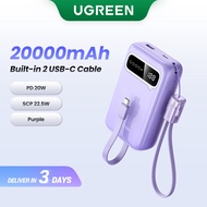 UGREEN 20000mAh Power Bank PD 20W SCP 22.5W QC 18W Powerbank With USB C Portable Charger Compatible 