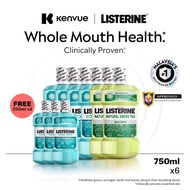 [Buy 6 Free 3] Listerine Cool Mint + Green Tea (750ml x 6) FREE Listerine Cool Mint (250ml x 3)