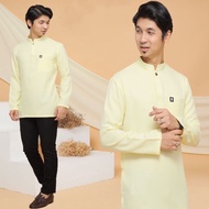kurta lelaki lengan panjang /kain como crep primuim quality