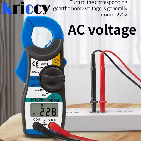 ANENG KT87N Mini Digital Clamp Meters AC/DC Voltage AC Current 600v True RMS Multimeter Capacitance 