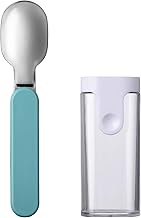 Mepal 107645592400 Foldable Spoon Ellipse Nordic Green - Reusable - Cutlery for Travel - Ideal for Cereal Cups to Go - Dishwasher Safe - Stainless Steel
