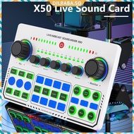 ✥Dilraba✥【In Stock】 X50 Live Sound Card One Touch Mute DJ Mixer Professional Audio Mixer