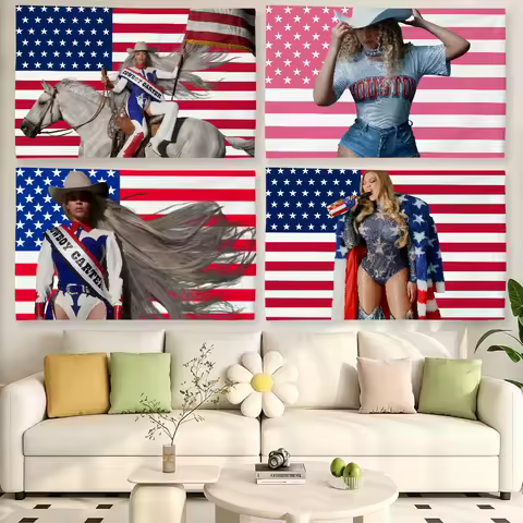 Singer Beyonce Cowboy Carter Music flag For Living Room Home Dorm Decor Wall Outdoor Camping Party B