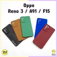 HIJAU MERAH Silicone Candy Oppo Reno 3 F15 A91 Softcase Colorful Flexible Macaroon Pastel Green Red 