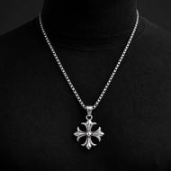 VATIN CHROME HEARTS NECKLACE-KALUNG TITANIUM SILVER PRIA WANITA ANTI KARAT TIDAK LUNTUR