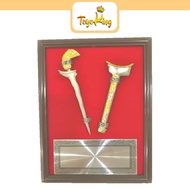 PREMIUM KERIS PEWTER in Frame Souvenir (Red / Blue) (Ready Stock)