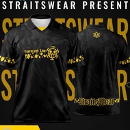 Baju Jersey Trafalgar Law One Piece Kolar Retro Microfiber Size XL