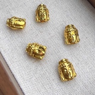 Buddha Head Charm - AU 417 - 10 kara gold - size 10mm x 16mm - durable and sturdy