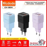 Charger - Mcdodo - 67W Gan5 Fast Charger - PD3.0 - QC4.0 - Triple USB