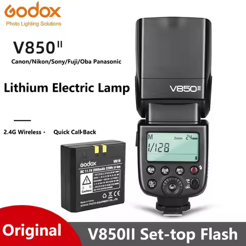 Godox V850II /X2T 2.4G Built-in Receiver Wireless X System 1/8000s HSS For Canon Nikon Sony Pentax O