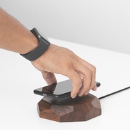 實木無線充電器 無線充電器iPhone QI無線充電盤 生日禮物