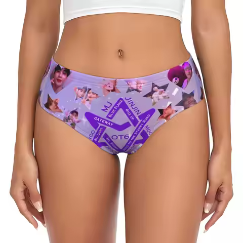 Custom Kpop Astros MJ Jinjin Cha Eun Woo Yoon San Ha Rocky Brief Panties Women Breathable Stretch Un