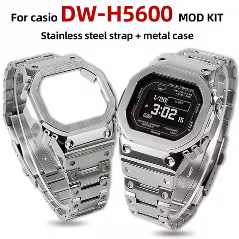 DWH5600 Modification Kit Metal Case Strap for Casio G-shock 3516 DW-H5600 Stainless Steel Bezel Brac