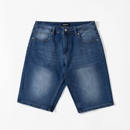 Quần Short Jean Nam Ống Rộng H90 Cao Cấp 6 Màu Chất Bò Co Giãn Vận Động Thoải Mái Màu Đậm QSJ03