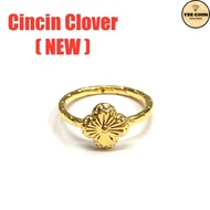 Yee Chin Cincin Emas 916 Clover (NEW) 5D / Ring Gold 916 Clover Leaf