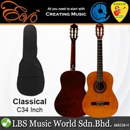 Evo Classical 34, 36 and 39 Inch Classical Guitar with Bag (C34 C36 C39)