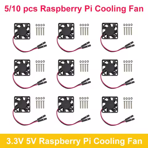 5/10pcs Raspberry Pi Cooling Fan 3.3V 5V DC Brushless Cooler for Raspberry Pi 4B 3B+ 3B 2B Retroflag